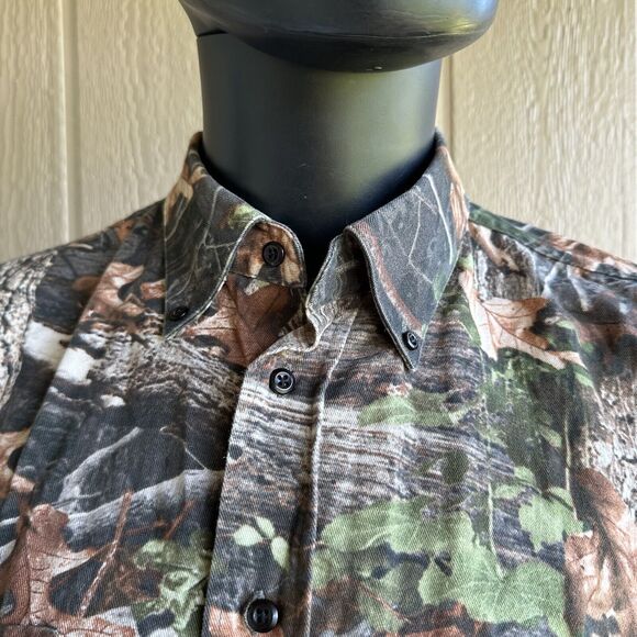 Brents Outdoors Shirt Mens L Button Up Camouflage Hunting Outdoor Brush Popper - Picture 6 of 7